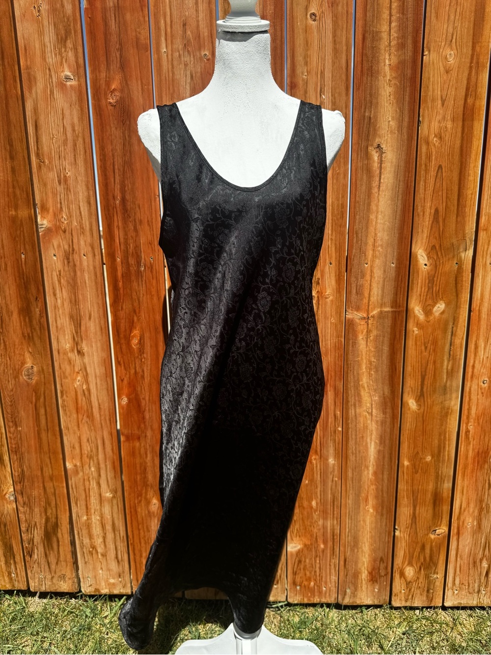 Black Floral Slip Dress